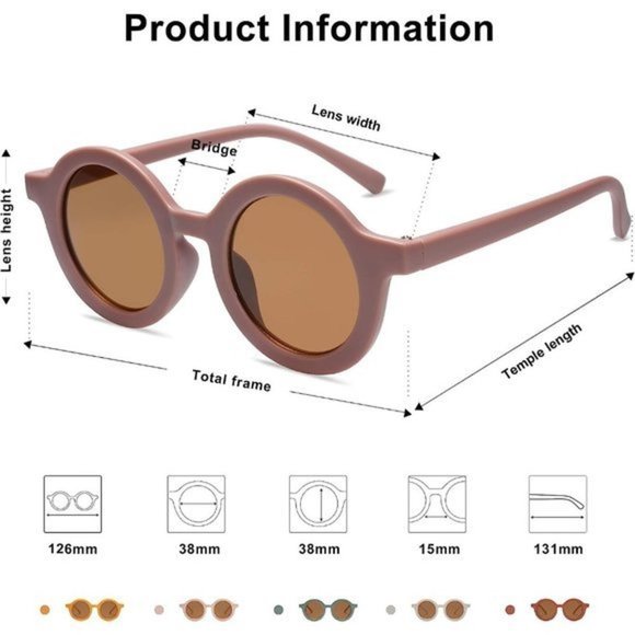 SOJOS Cute Round Polarized Sunglasses for Kids UV400 Protection Beach‎ Holiday - Picture 3 of 6